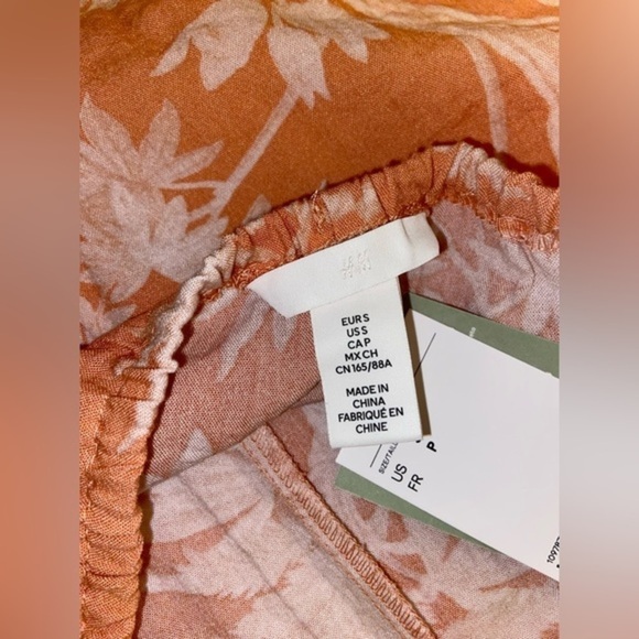 Women’s H&M NWT Wide leg peachy jumpsuit tied at the back soft fabric size small - Picture 8 of 13